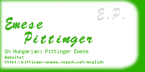emese pittinger business card